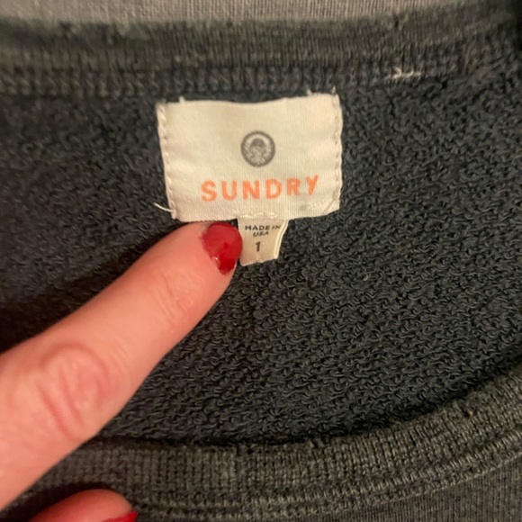 Sundry Embroidered Sweatshirt with Aztec Design - Picture 2 of 4